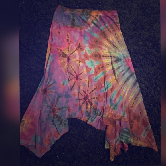 Boho Gypsy Sisters Dresses & Skirts - Women's rainbow tie dye flowy skirt